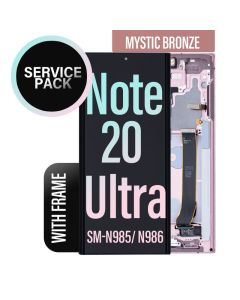 Galaxy Note 20 Ultra LCD Touch Screen Assembly with Frame - Mystic Bronze