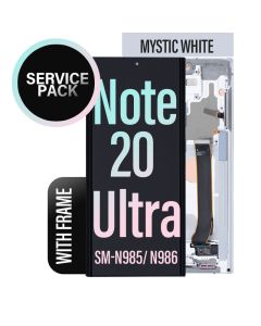 Galaxy Note 20 Ultra LCD Touch Screen Assembly with Frame - Mystic White