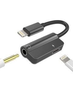 Headphone Jack Connector 2 in 1 Lightning to 3.5mm Splitter Cable
