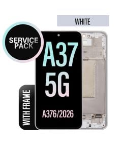 Galaxy A37 5G LCD Touch Screen Assembly With Frame -Service Pack - White