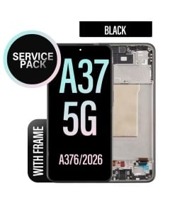 Galaxy A37 5G LCD Touch Screen Assembly With Frame -Service Pack - Black