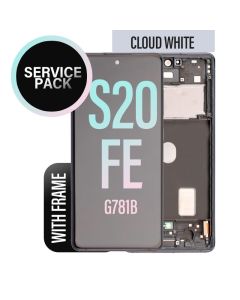 Galaxy S20 FE LCD Touch Screen Assembly with Frame - Cloud White