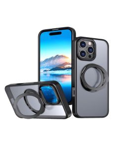 Flex Wave Rotative Magnetic Ring Stand Case Cover for Galaxy S24 Ultra- Black 