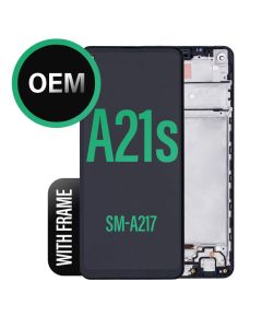 Galaxy A21s LCD Touch Screen Assembly With Frame