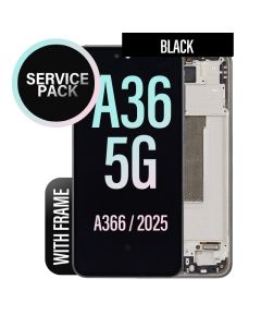 Galaxy A36 5G LCD Touch Screen Assembly With Frame -Service Pack - Black