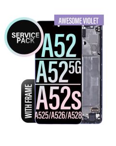 Galaxy A52/ A52 5G/ A52s LCD Touch Screen Assembly With Frame - Awesome Violet
