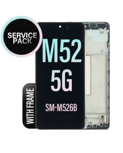 Galaxy M52 5G LCD Screen Touch Assembly with Frame