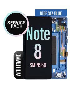 Galaxy Note 8 LCD Touch Screen Assembly with Frame - Deepsea Blue