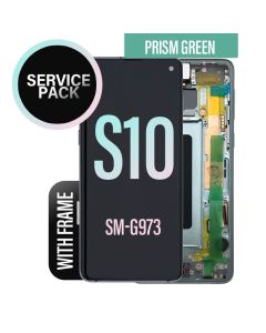 Galaxy S10 LCD Touch Screen Assembly with Frame - Prism Green
