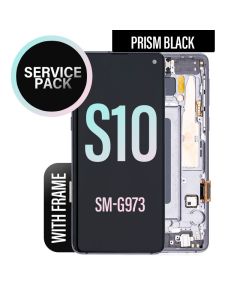 Galaxy S10 LCD Touch Screen Assembly with Frame - Prism Black