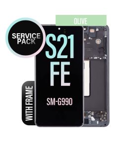 Galaxy S21 FE LCD Touch Screen Assembly with Frame - Olive