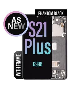 Galaxy S21 Plus LCD Touch Screen Assembly with Frame- As New- Phantom Black
