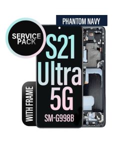 Galaxy S21 Ultra LCD Touch Screen Assembly with Frame - Phantom Navy