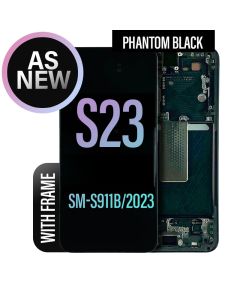 Galaxy S23 LCD Touch Screen Assembly with Frame- Phantom Black (As New)