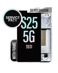 Galaxy S25 5G LCD Touch Screen Replacement With Frame- Silver Shadow