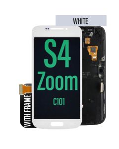 Galaxy S4 Zoom LCD Touch Screen Assembly with Frame - White