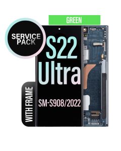 Galaxy S22 Ultra 5G LCD Touch Screen Assembly with Frame - Green