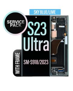 Galaxy S23 Ultra LCD Touch Screen Assembly - SKY BLUE/LIME