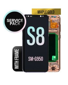 Galaxy S8 LCD Touch Screen Assembly with Frame - Maple Gold