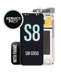 Galaxy S8 LCD Touch Screen Assembly with Frame - Arctic Silver
