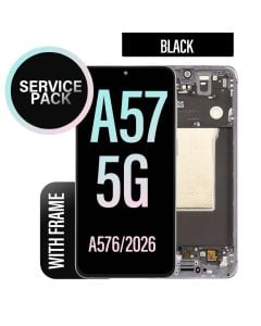 LCD Touch Screen Assembly With Frame For Galaxy A57 5G -Service Pack - Black