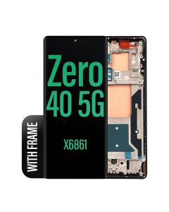 Infinix Zero 40 5G LCD Touch Screen Assembly with Frame- Black