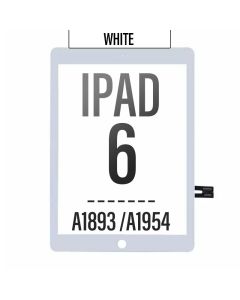 iPad 6th Gen 2018 Touch Screen Digitizer with Adhesive (A1893/A1954) - White(No Home Button)
