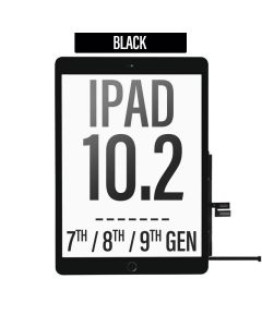 iPad 7th Gen/ 8th Gen/ 9th Gen (10.2 inch) Touch Screen Digitizer with Adhesive - Black(With Home Button)
