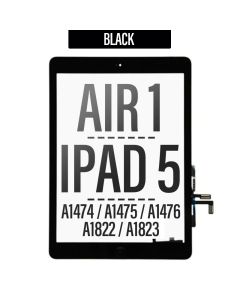 iPad Air Touch Screen Digitizer Home Button Assembly With Adhesive - Black