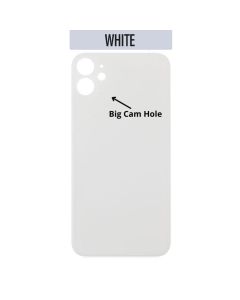 iPhone 11 Back Glass Cover (Big Camera Hole) - White