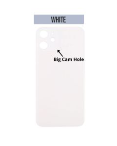 iPhone 12 Back Glass Cover (Big Camera Hole) - White