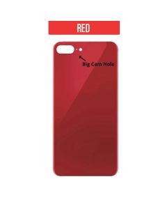 iPhone 8 Plus Back Glass Cover (Big Camera Hole) - Red