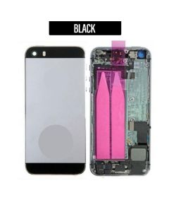 iPhone SE Compatible Housing with Charging Port and Power Volume Flex Cable - Black, OEM