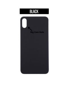 iPhone XS Back Glass Cover (Big Camera Hole) - Black