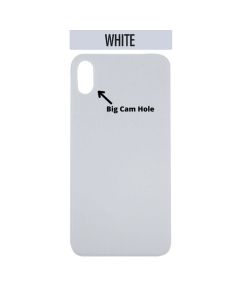 iPhone XS Back Glass Cover (Big Camera Hole) - White