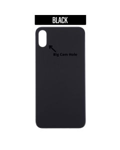 iPhone XS Max Back Glass Cover (Big Camera Hole) - Black