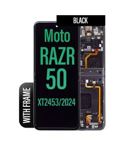 Motorola Razr 50 LCD Touch Screen Assembly With Frame- Black 