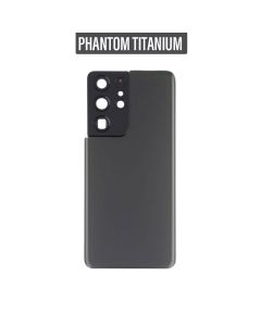 Galaxy S21 Ultra Back Glass Cover With Camera Lens - Phantom Titanium