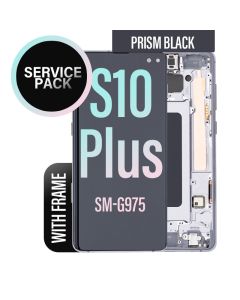 Galaxy S10 Plus LCD Touch Screen Assembly with Frame - Prism Black