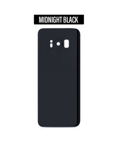 Galaxy S8 Back Glass Cover with camera Lens - Midnight Black
