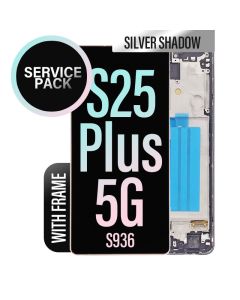 Galaxy S25 Plus 5G LCD Touch Screen Replacement With Frame- Silver Shadow
