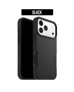 Shockproof Commuter Case Cover for iPhone 17 Pro Max / 18 Pro Max- Black 