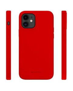 Mercury Silicone Phone Case Cover For iPhone 13 - Red