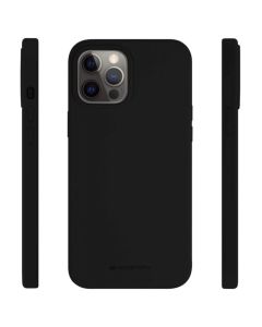 Mercury Silicone Phone Case Cover For iPhone 13 - Black