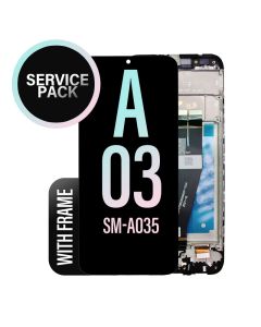 Galaxy A03 LCD Touch Screen Assembly With Frame -Service Pack