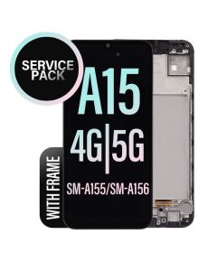 Galaxy A15 4G/ A15 5G LCD Touch Screen Assembly With Frame - Service Pack