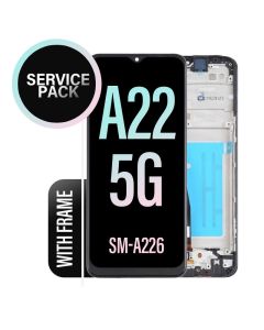 Galaxy A22 5G LCD Touch Screen Assembly With Frame- Service Pack
