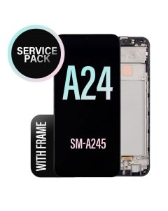 Galaxy A24 LCD Touch Screen Assembly With Frame- Service Pack