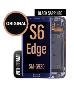 Galaxy S6 Edge LCD Touch Screen Assembly with Frame - Black