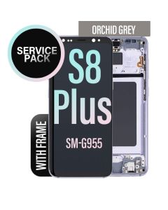 Galaxy S8 Plus LCD Touch Screen Assembly with Frame - Orchid Grey (Service Pack)